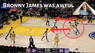 BRONNY JAMES was absolutely horrendous in his summer league debut [upl. by Matusow]