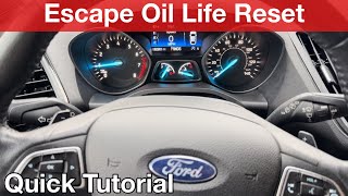 2017 Ford Escape How to reset oil life reminder [upl. by Snej]