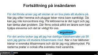 skriva argumenterande sfi  en insändare [upl. by Enoek]