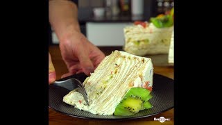 Le gâteau de crêpes • Recette à la Crêpière [upl. by Azarcon]