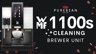 WMF1100s  Cleaning Brewer Unit [upl. by Hansiain562]