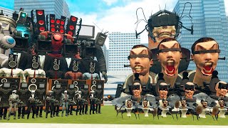 UPGRADE SPEAKERMAN CAMERAMAN AND TV MAN TITAN VS ALL 168 SKIBIDI TOILET BOSSES Garrys Mod [upl. by Uhayile]