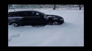 Audi A6 Allroad 320HP Never Get Stuck 2020 Winter Quattro Power Big Snow [upl. by Oigroig]