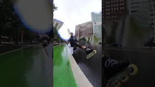 Inline Skating  Toe Footgun on Rainy Philly Streets [upl. by Colis]