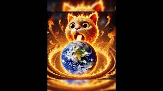 Blazing Cat Gone Wild Earths Fiery End🐱🌶️🔥🔥🔥ai cat story cutecat cute funny animation [upl. by Enilec]