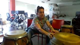 Taller de percusión Candombe – Mercedita Fernandez – Uruguay [upl. by Euqinorev828]