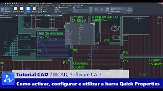 Tutorial CAD Como Ativar Configurar e Utilizar a Barra Quick Properties do ZWCAD [upl. by Adrell]