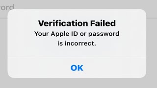 How To FIX Verification Failed Your Apple Account or Password is Incorrect Error on Iphone 2024 [upl. by Det]