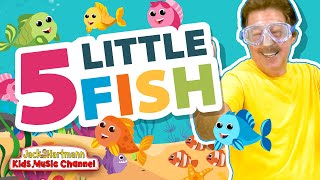 Five Little Fish Fun Finger Counting Song for Kids Jack Hartmann [upl. by Knut94]