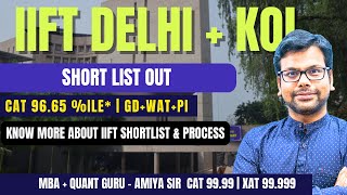 IIFT Delhi Kolkata MBA 2024  26 Shortlist Out  CAT Cut Offs amp GD WAT INTERVIEW [upl. by Burgwell]