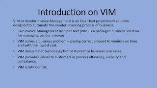 Training on SAP Opentext Vendor Invoice Management VIM by Sanchit A [upl. by Fries]