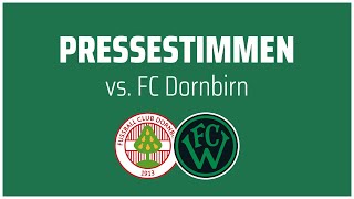 FC WACKER INNSBRUCK  Pressestimmen vor FC Dornbirn [upl. by Hernardo]