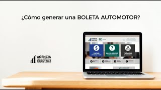 Agencia  Generar boleta de Automotor [upl. by Ieluuk]