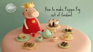 How to make Peppa Pig out of fondant [upl. by Artina]