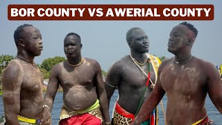 Bor County Vs Awerial County  South Sudanese Wrestling [upl. by Ydeh]