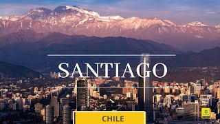 Santiago Chile –Drone Aerial View and Time Lapse Video 4K [upl. by Alyak49]