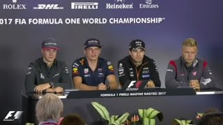 Verstappen and Magnussen talk about the halo [upl. by Devonna]