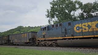 B410 though Creigsville VA with CSX NYC Heritage unit [upl. by Llenwad]