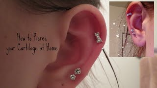 How I Pierced my Cartilage at Home Safely  Alyssa Nicole [upl. by Nole]