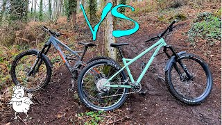 Hardtail Vs Full Suspension  Same track  which is quicker and by how much [upl. by Ymerej]