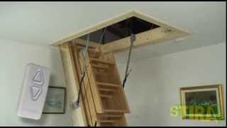 Stiramatic electric attic stairs loft ladder from Stira [upl. by Vescuso]