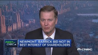 Newmont Mining CEO Gary Goldberg on Barricks hostile bid [upl. by Arykahs200]