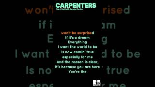 Carpenters  Top of the World  Karaoke Version [upl. by Evreh]