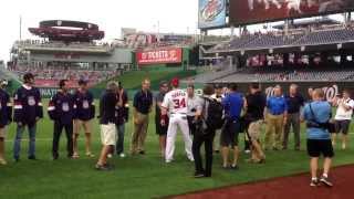 Bryce Harper greets USA Hockey players [upl. by Sarkaria]