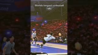 Worlds longest rally 😲 volleyball rally sports shorts ytshorts yt [upl. by Hax271]