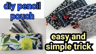 Diy pencil pouch making at homehow to make pencil pouchorganizarbag from old clothes [upl. by Iddo]