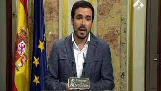 Reacción de Alberto Garzón al discurso de Rajoy [upl. by Pollie]