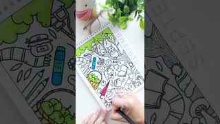 September Calendar Coloring Page for Adults shorts coloringbooksforadults coloringbook [upl. by Also]