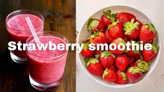 3 Ingredients Strawberry Smoothie Recipe [upl. by Campos478]