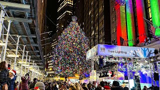 NYC LIVE New York Stock Exchange Christmas Tree Lighting December 1 2021 [upl. by Yelich]