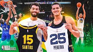 Gui Santos e Mãozinha deram show Highlights dos brasileiros na temporada 2324 da NBA [upl. by Nady]