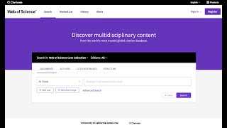 How to Use Web of Science [upl. by Maletta262]
