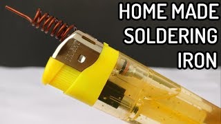 How to Make Soldering Iron with Lighter  DIY [upl. by Aerdied]