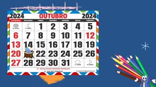 211024 👉 calendário animado 👉 com desafio ao final do vídeo [upl. by Burnsed]