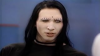 Marilyn Manson Interview  Phil Donahue Show  1995 HD REMASTERED By me [upl. by Kcin]