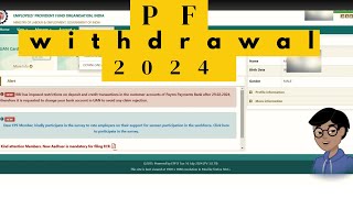 How to Withdraw Your PF Amount Online StepbyStep Guide 2024 [upl. by Eelyrag]