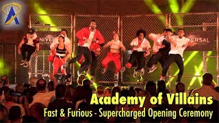 Academy of Villains perform during Fast amp Furious  Supercharged opening at Universal Orlando [upl. by Narcho]