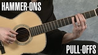 HammerOns and PullOffs Guitar Lesson [upl. by Bordie253]