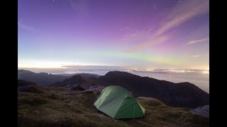 ASMR Wild Camping on Isle of Arrans tallest mountain Goatfell  Seeing the Northern Lights [upl. by Luo]