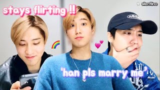 stays flirting with han jisung on vlive [upl. by Atteuqahs531]