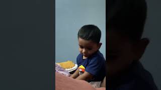 Boared kid Rishi Dev playing with pillows on bed [upl. by Prader]