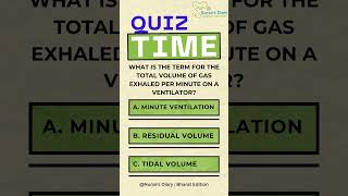 Ventilator Settings Nursing MCQ Series 0160 quiz nursingmcq nursequiz [upl. by Adnahsam]