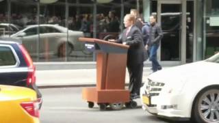 Melissa McCarthy Rides Sean Spicer Podium Through New York [upl. by Vacla]