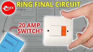 Can you use a 20 Amp double pole switch to control a spur from a ring final circuit BS7671 [upl. by Ardle400]