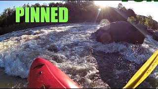 Pinned on Schoharie Creek Kayaking  Power House Road to Mill Point  1650CFS [upl. by Sert]