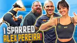 Alex Pereira vs Nina Drama sparring  the biggest Chama dance party  UFC [upl. by Llenrup]